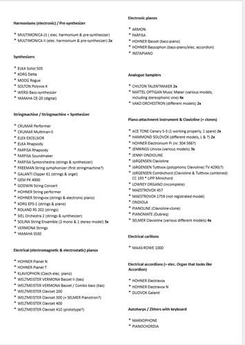 various-Huge keyboard collection 1955-85 